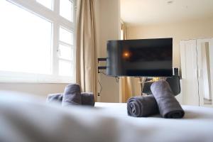 TV a/nebo společenská místnost v ubytování Cozy & Fully Equipped Studio in Eindhoven 1