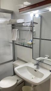 Koupelna v ubytování Hotel Savona