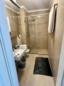 Koupelna v ubytování Lindenhof Appartement