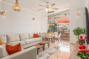 Et opholdsområde på Santa Amalia Beach