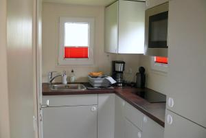 Kuchyň nebo kuchyňský kout v ubytování Ferienhaus Tiny Löwenzahn + 14 fotografií