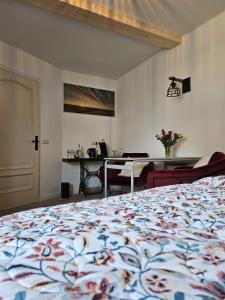 Postel nebo postele na pokoji v ubytování B&B it Arbeidershûske