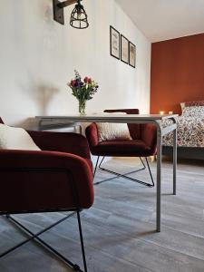 Posezení v ubytování B&B it Arbeidershûske