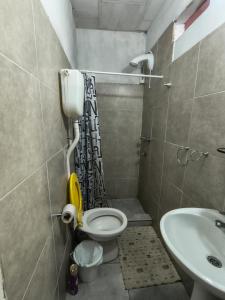a bathroom with a toilet and a sink at Departamento PB 2 Centro Pileta in Formosa