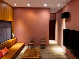 Ein Sitzbereich in der Unterkunft 輕塵別院Serenegray B&B