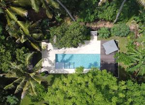 JasriにあるHIDDEN HEAVEN Rumah Barongの森のスイミングプールの上面 +82枚の写真