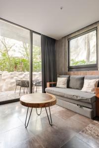 Χώρος καθιστικού στο Estudio en Av. Cobá para 4 personas