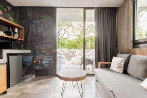 Χώρος καθιστικού στο Estudio en Av. Cobá para 4 personas