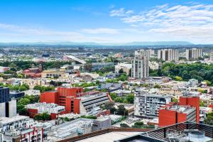 an aerial view of a city with buildings at Zen Grand 3 Bedroom Residences 120m2 with up to 7 Separate Beds in Melbourne