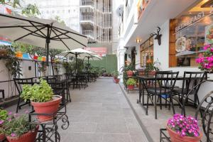 O edifício onde o hotel está situado