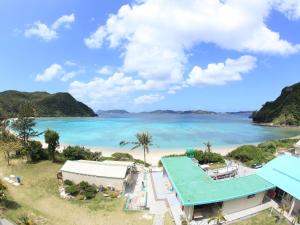 a view of the beach from a resort at Tokashiku Marine Villege in Tokashiki