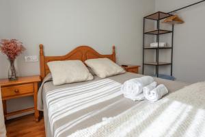 Cama o camas de una habitación en Pensión Casa Castelao 31 O Grove