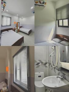 Giường trong phòng chung tại Nhà Nghỉ Phố Biển Phan Thiết
