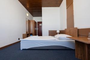 A bed or beds in a room at Hotel Slovakia
