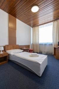 A bed or beds in a room at Hotel Slovakia