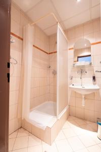 A bathroom at Hotel Slovakia