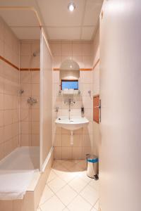 A bathroom at Hotel Slovakia