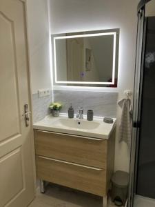 Koupelna v ubytování Chambre d'Hôtes Salamandre