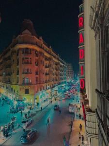 Nespecifikovaný výhled na destinaci Káhira nebo výhled na město při pohledu z apartmánu