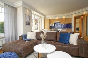 Kuchyň nebo kuchyňský kout v ubytování Ferienwohnung mit traumhaftem Meerblick - Haus am Meer FeWo 04