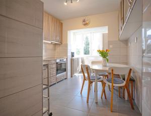Kuchyň nebo kuchyňský kout v ubytování Apartament Flora + 33 fotografií