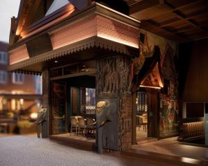 ホーチミン・シティにあるLa Sonata Hotelの象の外のレストランのレゴモデル