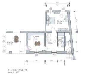 a floor plan of a house at Casa Cantia at Villa Mascarello Noventa in Breganze
