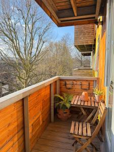 Lombok Apartment near Old Street,Islington,Angel的阳台或露台