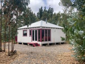 QuiñicabeにあるNaturaVista Cabins Matanza 13kmの森の真ん中にある小さな家
