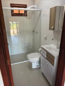 Koupelna v ubytování Casa em Encruzilhada 3 Riachos - Biguaçu