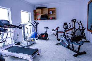 Fitness centrum a/nebo fitness zařízení v ubytování TAJ Suites