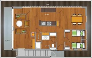 Půdorys ubytování KYST 5410 Floating Home 2
