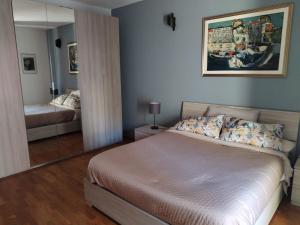 Postel nebo postele na pokoji v ubytování Terraced paradise