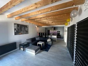 Posezení v ubytování Exkluzivní prostorný apartmán