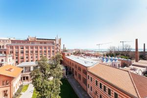 an aerial view of a city with buildings at Deluxe Apartments Lagoon View in Venice