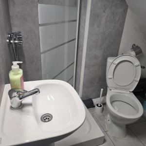 Koupelna v ubytování Zajazd Rybaki