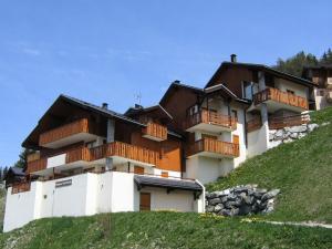duży budynek na szczycie wzgórza w obiekcie Résidence Presles - Bel appartement 3 pièces 7 personnes à Vallandry dans un quartier calme et proche des pistes MAE-2013 w mieście Peisey-Nancroix