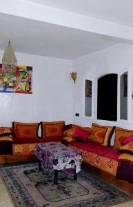 Predel za sedenje v nastanitvi Artic House