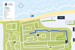 a plan of the proposed site of the proposed stadium at The Retreat Lido Beach in Prestatyn
