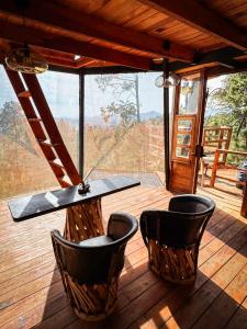 Balkón nebo terasa v ubytování Aldea Tipi Glamping