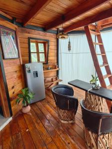 Kuchyň nebo kuchyňský kout v ubytování Aldea Tipi Glamping