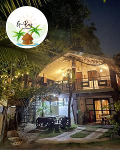a view of a house at night with a frisbee at G-Bay Farm Village in Malolos