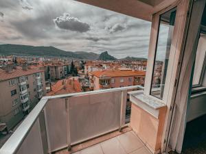 a view of a city from a balcony at Oreko Express in Afyon