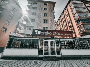 a store front of a building in a city at Oreko Express in Afyon