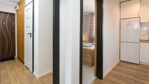 Η κουζίνα ή μικρή κουζίνα στο Echo Morza Apartment Stogi