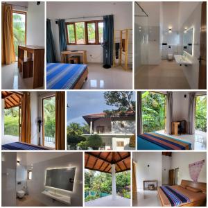 a collage of photos of a room at Parrot Paradise Negombo in Negombo