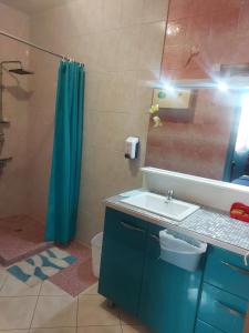 Koupelna v ubytování Appartement spacieux à Grand-Bourg de 90 m²