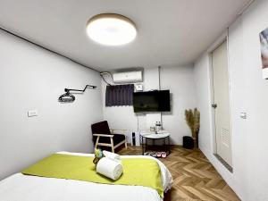 Letto o letti in una camera di 希沐溫泉行旅