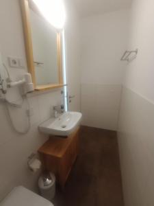 Ένα μπάνιο στο Ferienwohnung an der Brauerei