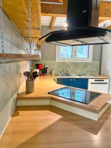 Η κουζίνα ή μικρή κουζίνα στο Gîte classé 3* dans magnifique bastide provençale